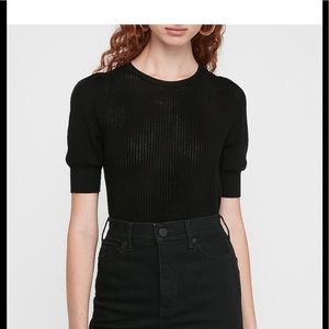 Express puff sleeve fitted sweater